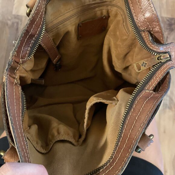 Vintage Patricia Nash Map Signature Design Leather Handbag Purse Shoulder Bag - Picture 14 of 16